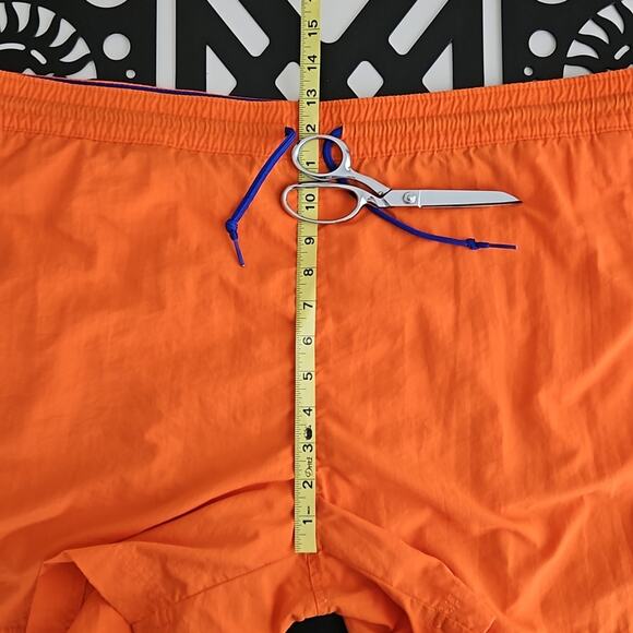 Polo Ralph Lauren Vintage 5" Swim Trunk in Orange and Blue FLAWS | Men's XL - Picture 8 of 15